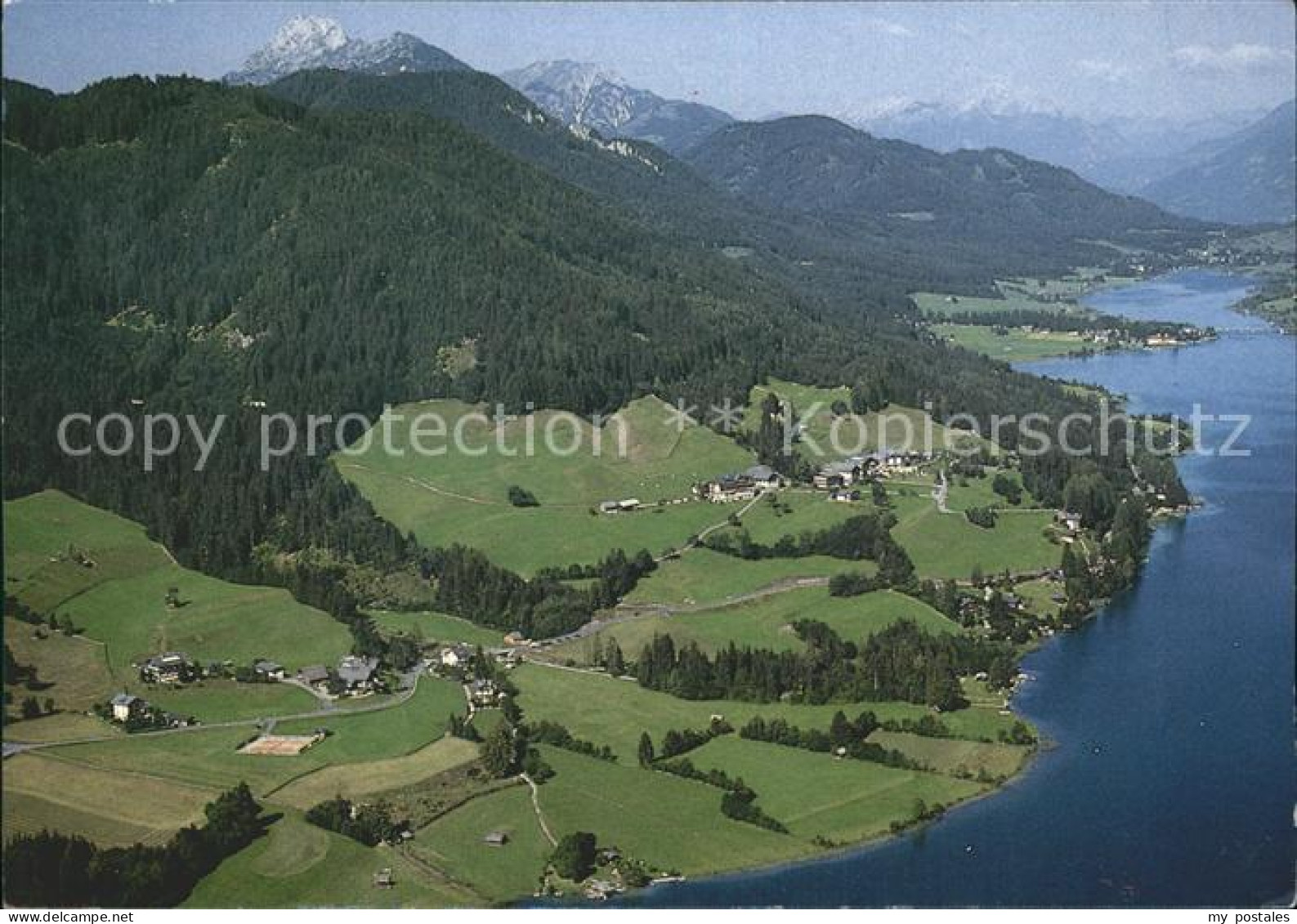 72308392 Weissensee Kaernten Blick Ueber Naggl Fliegeraufnahme Weissensee - Weissensee