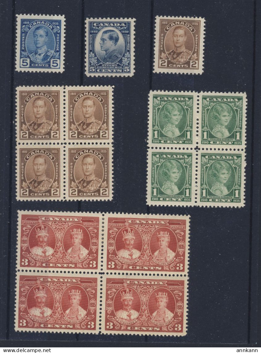 15x Canada Royalty Stamps; #193-4x211-5x212-4x213-214 Guide Value = $57.00 - Neufs