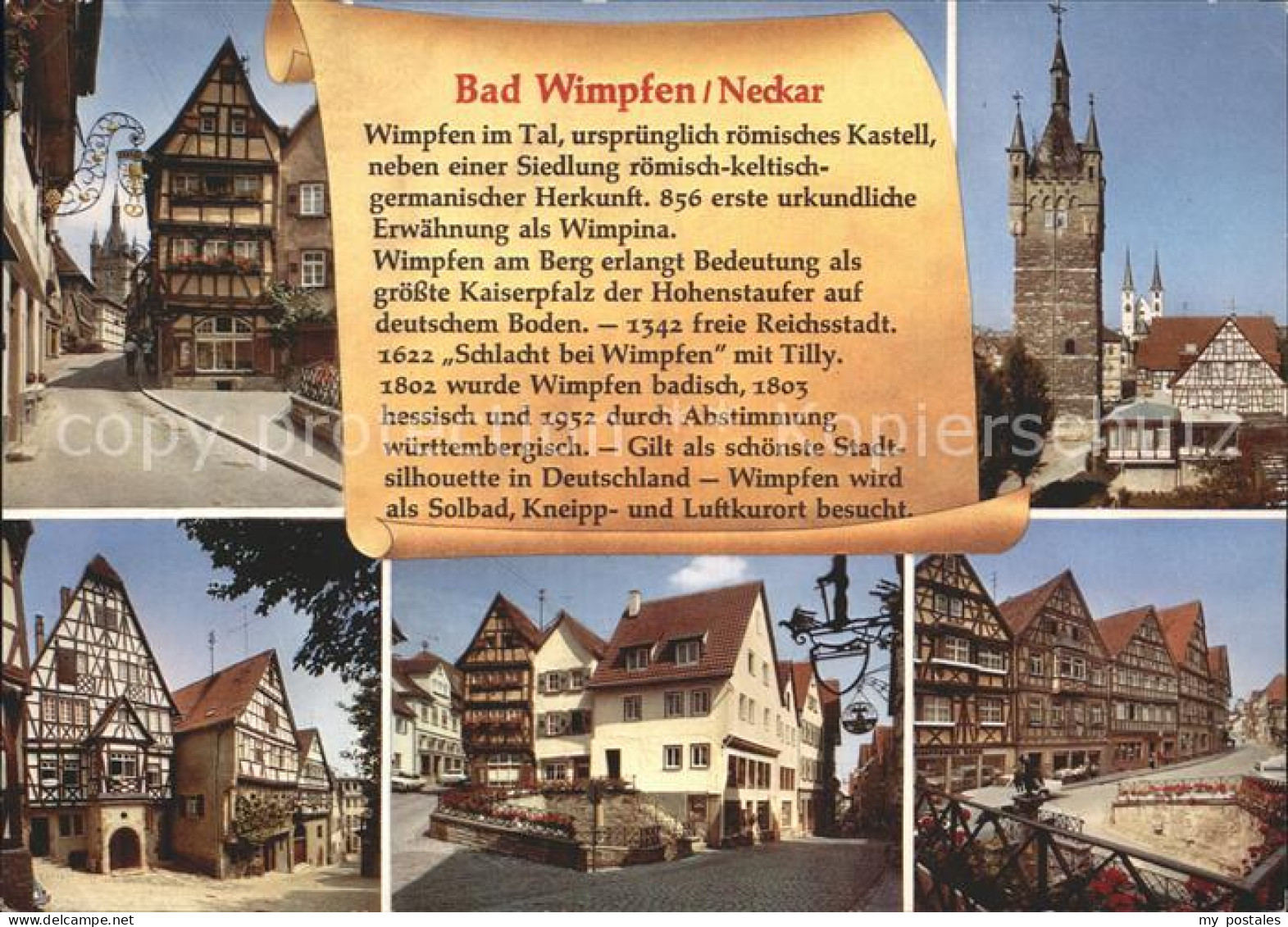 72306714 Bad Wimpfen Marktplatz Kirche Fachwerkhaeuser Turm Bad Wimpfen - Bad Wimpfen