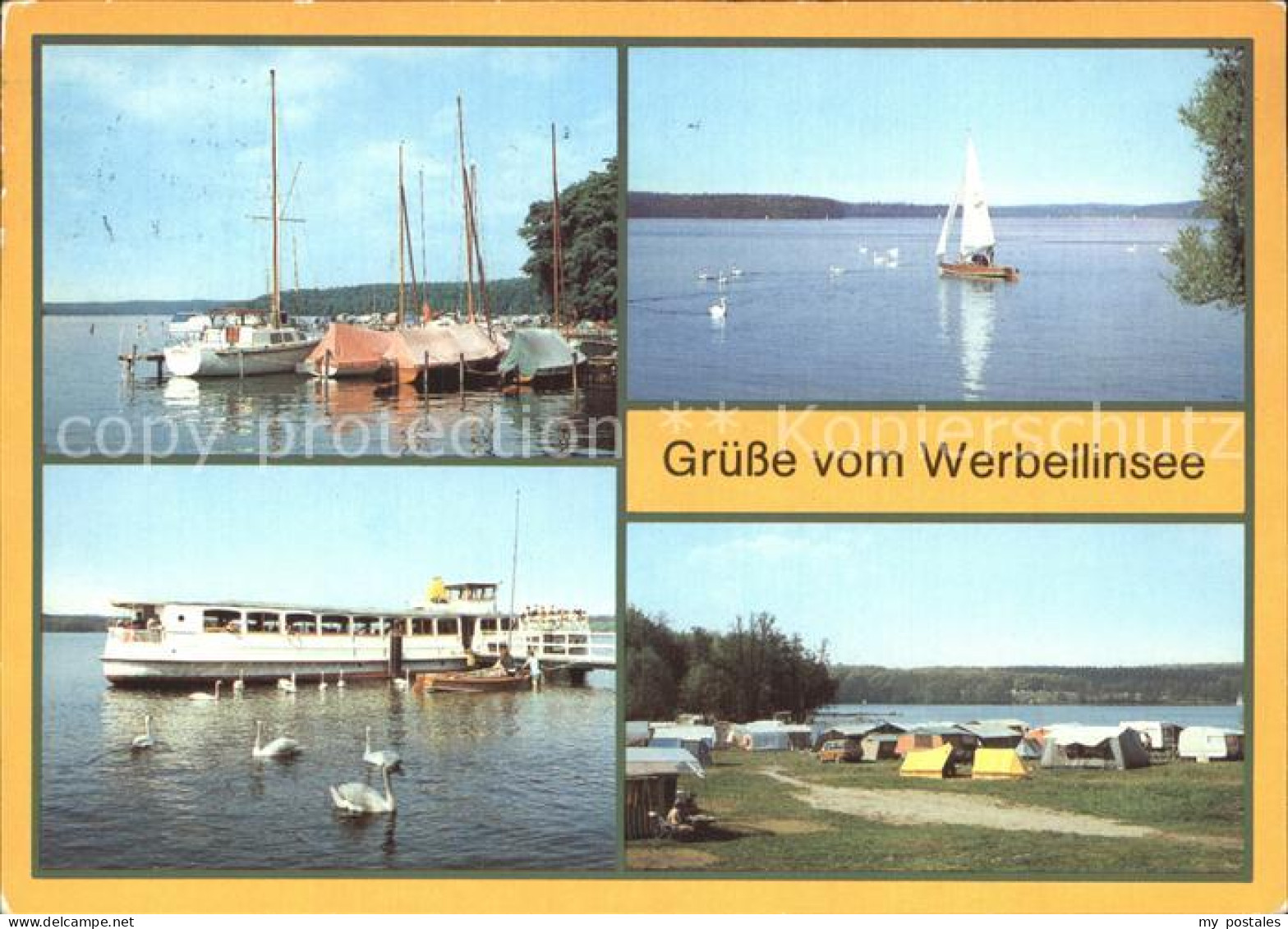 72306620 Werbellinsee-Altenhof Bootshafen MS Altwarp Schiffsanlegestelle Zeltpla - Finowfurt