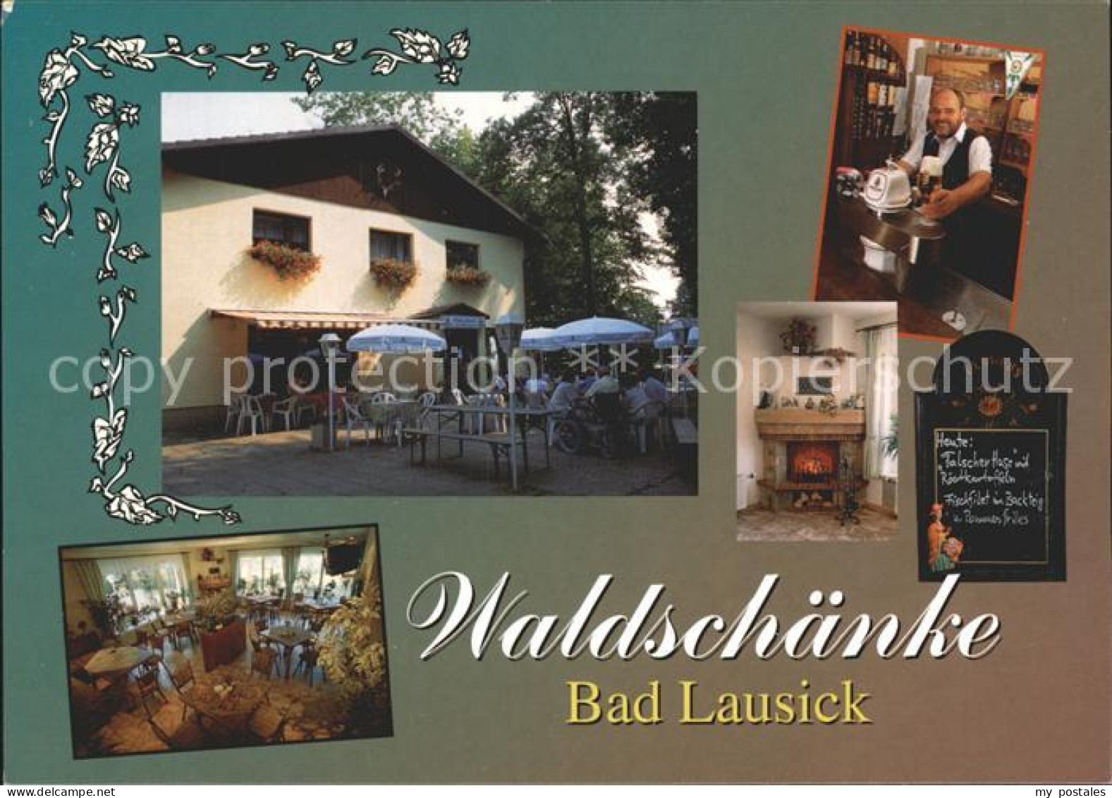 72304870 Bad Lausick Waldschaenke Terrasse Gaststube Kamin Gastwirt Bad Lausick - Bad Lausick