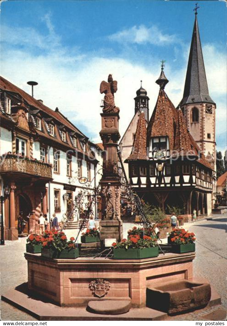 72304158 Michelstadt Marktplatz Rathaus Brunnen Michelstadt - Michelstadt