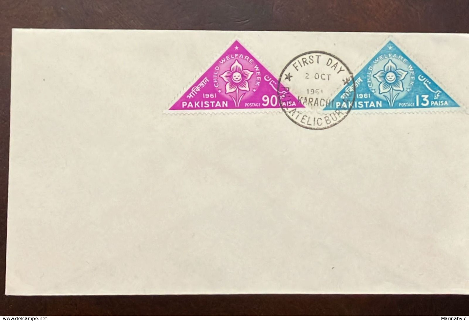 D)1961, PAKISTAN, FIRST DAY COVER, CHILDREN'S WEEK ISSUE, NARCISO, FDC - Pakistan