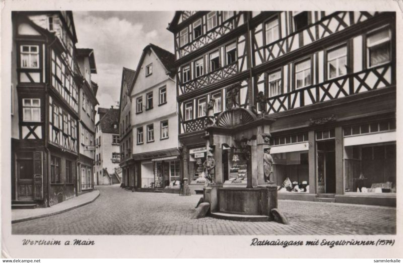 86890 - Wertheim - Rathausgasse Mit Engelbrunnen - 1957 - Wertheim