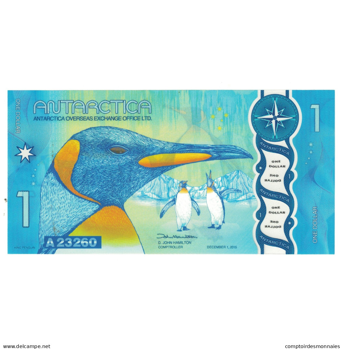 Billet, Antartique, 1 Dollar, 2015, 2015-12-01, NEUF - Other - America