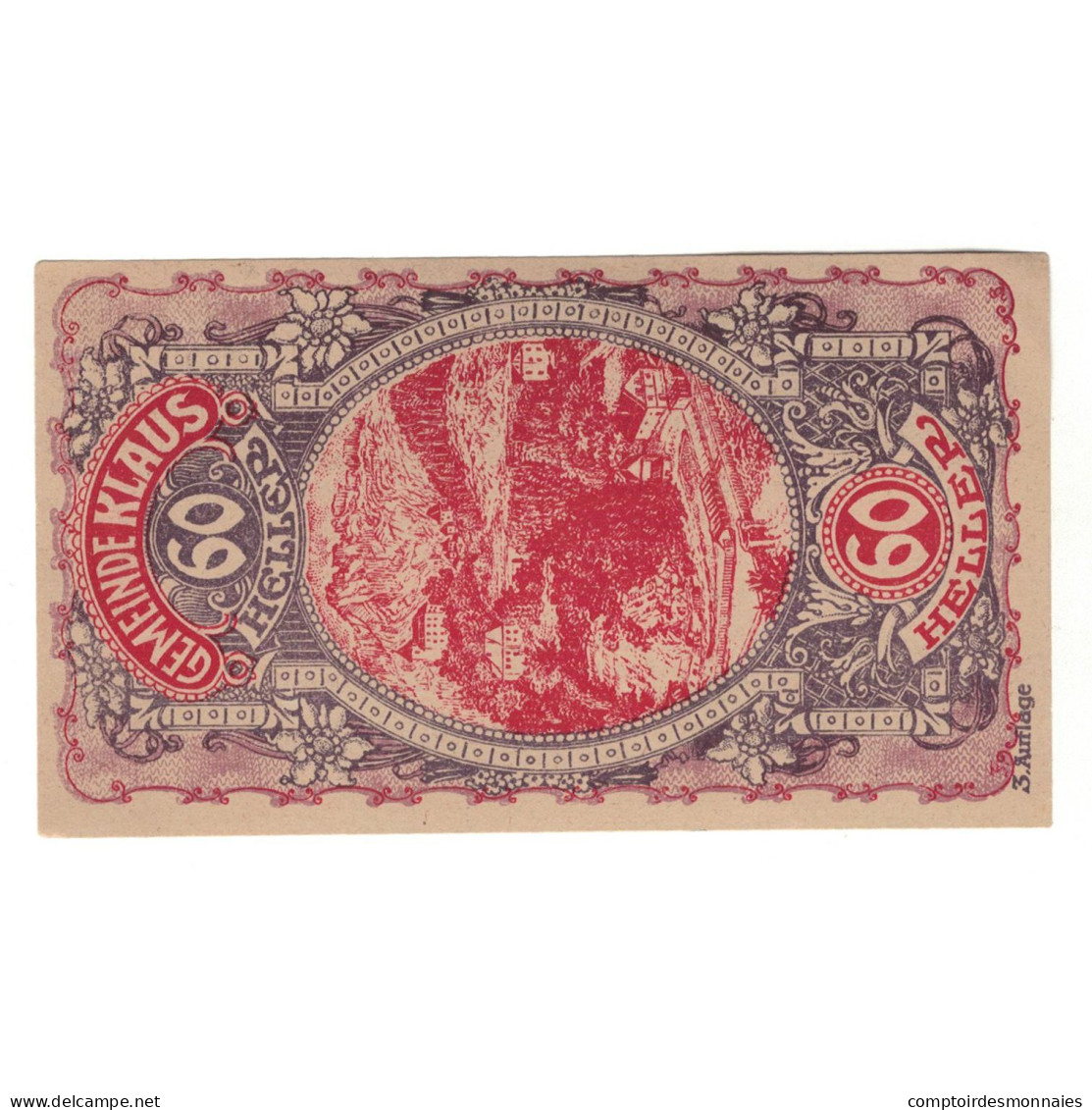 Billet, Autriche, Klaus O.Ö. Gemeinde, 60 Heller, Texte, 1920, 1920-06-15, SUP - Austria