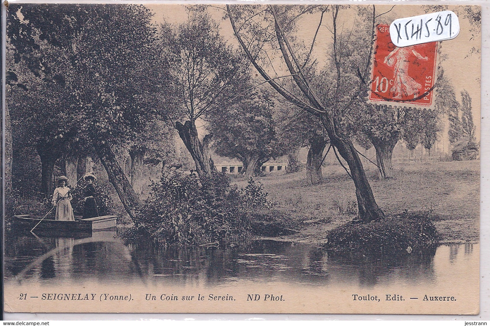 SEIGNELAY- UN COIN SUR LE SEREIN- ELEGANTES EN BARQUE - Seignelay