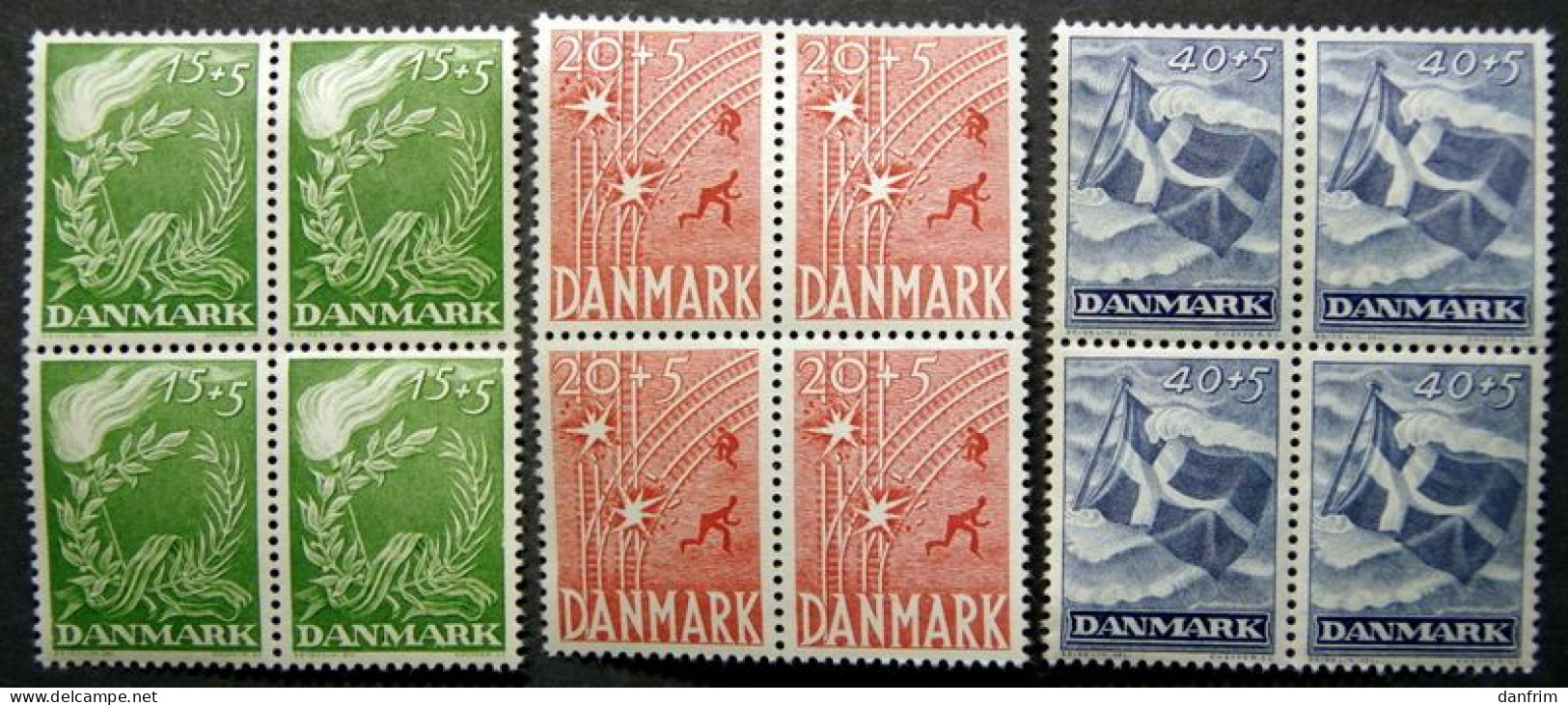 Denmark 1947 Danish  War Of Independence Minr.295-97 MNH (** )  ( Lot KS 1677) - Nuovi