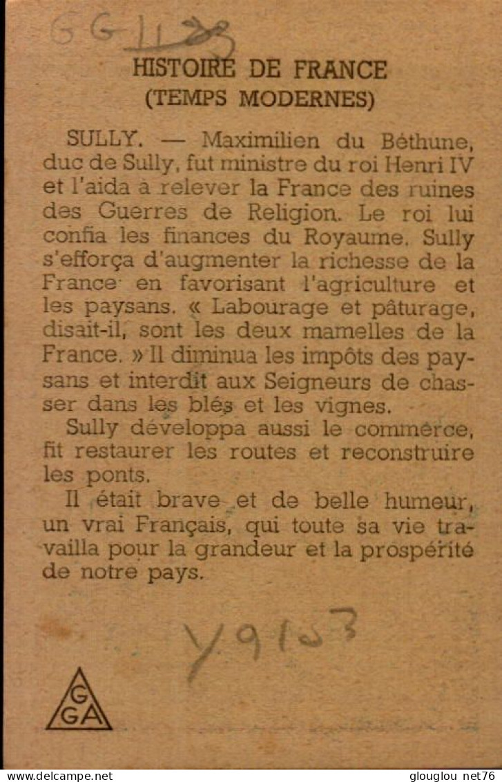 CHROMO.. HISTOIRE DE FRANCE...SULLY - Artis Historia