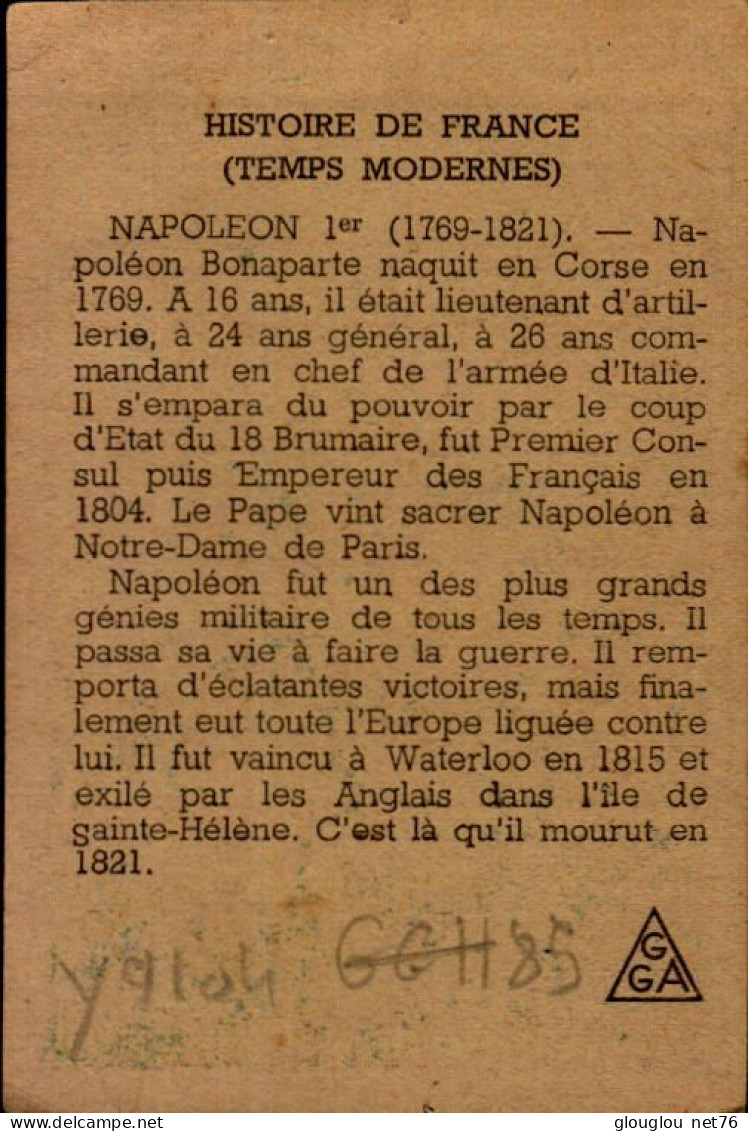 CHROMO.. HISTOIRE DE FRANCE.. NAPOLEON 1er - Artis Historia