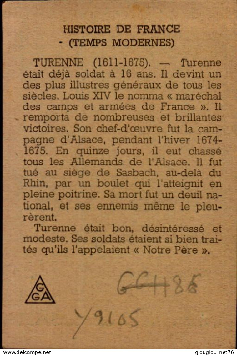 CHROMO.. HISTOIRE DE FRANCE.. TURENNE - Artis Historia