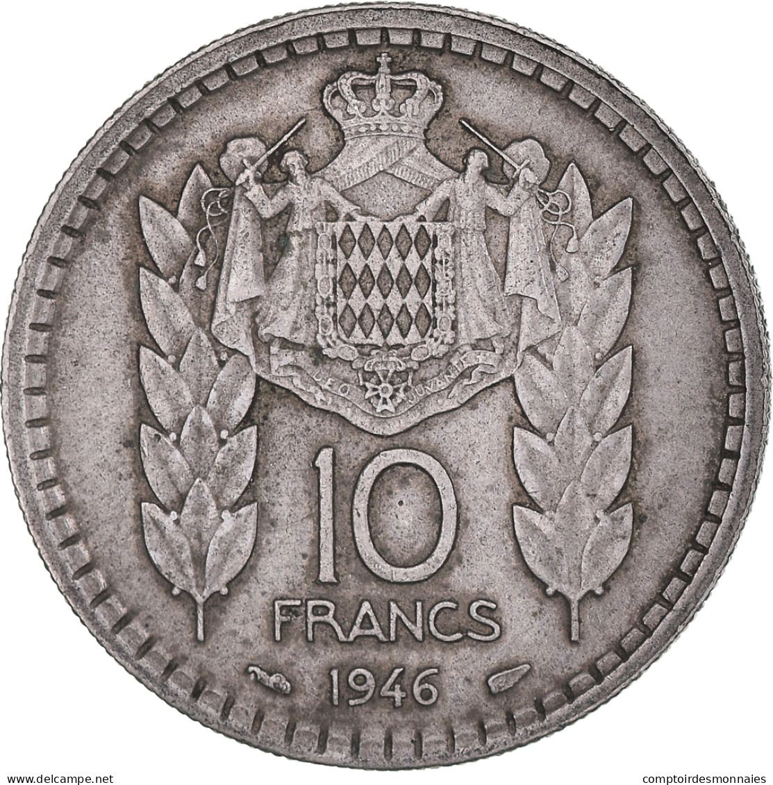 Monnaie, Monaco, Louis II, 10 Francs, 1946, Poissy, TTB, Cupro-nickel - 1922-1949 Luigi II