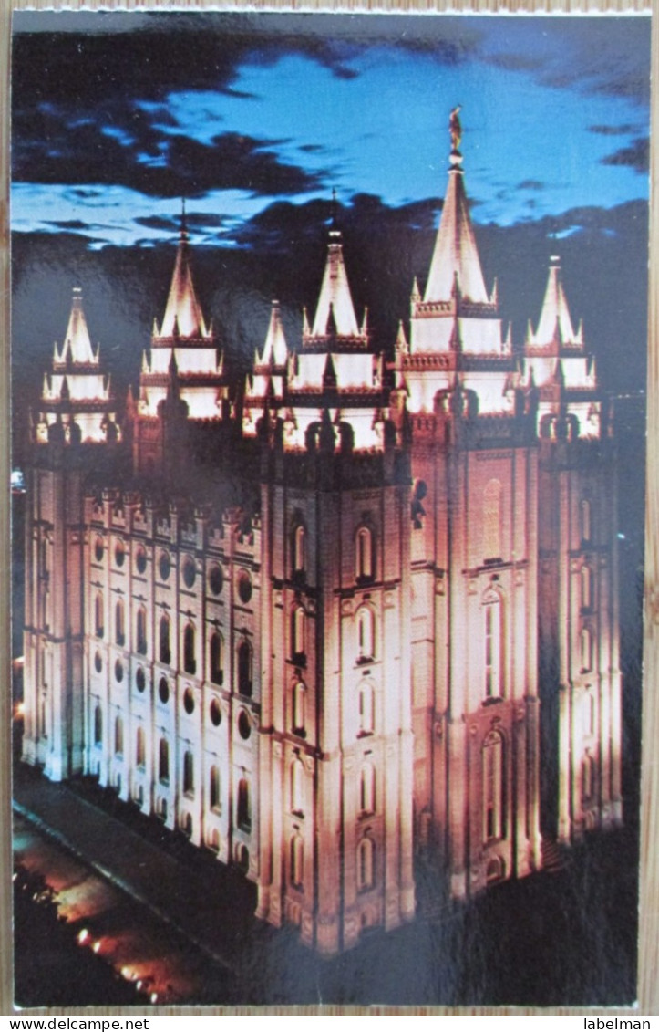 LATER DAY SAINTS MORMON TEMPLE UTAH LAKE CITY USA UNITED STATES CARD ANSICHTSKARTE CARTOLINA POSTCARD PC STAMP - Salt Lake City