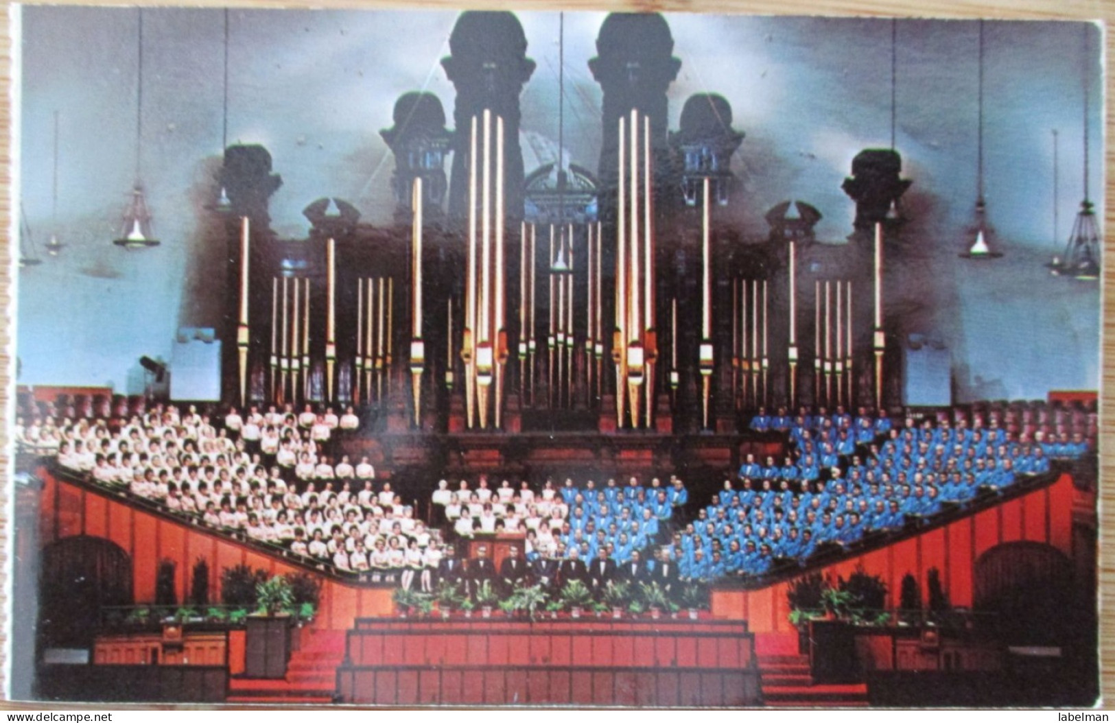 TABERNACLE CHOIR ORGAN TEMPLE SQUARE UTAH LAKE CITY USA UNITED STATES CARD ANSICHTSKARTE CARTOLINA POSTCARD PC STAMP - Salt Lake City