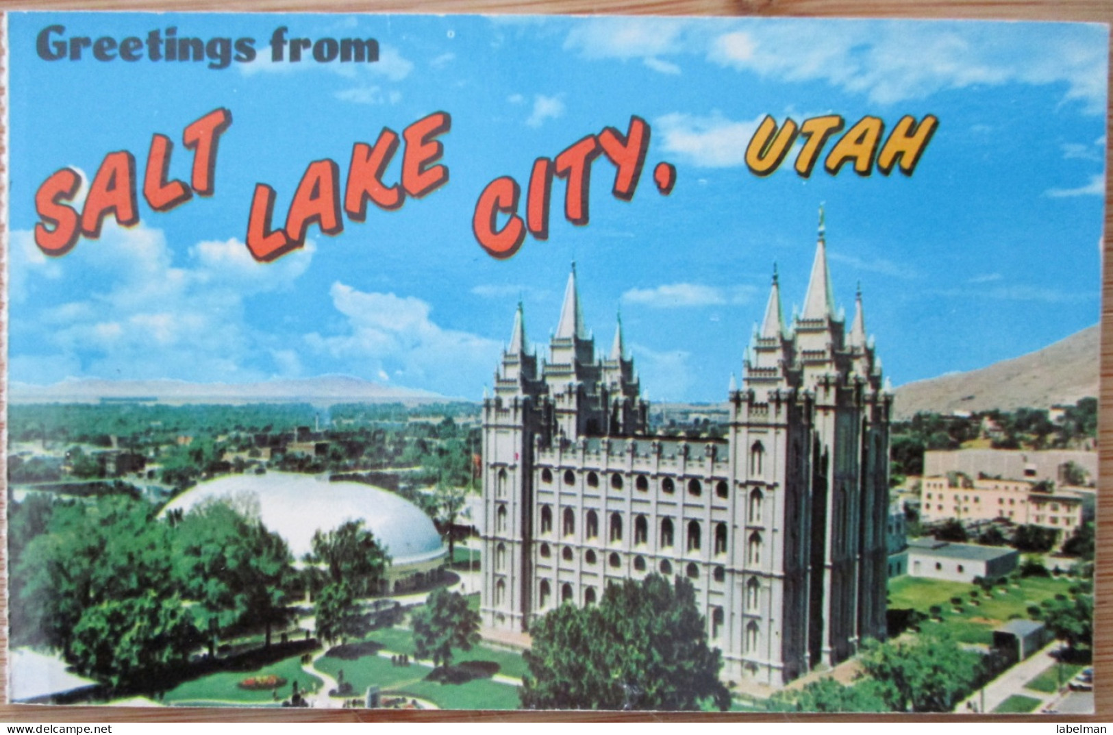 JESUS CHURCH TEMPLE SQUARE UTAH LAKE CITY USA UNITED STATES CARD ANSICHTSKARTE CARTOLINA POSTCARD PC STAMP - Salt Lake City