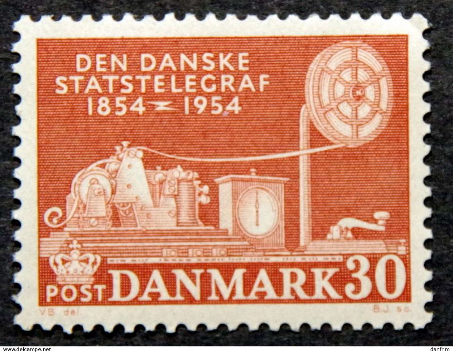 Denmark 1955  TELEGRAPH  MINr. 351 MNH (**)  ( Lot K 563) - Nuovi