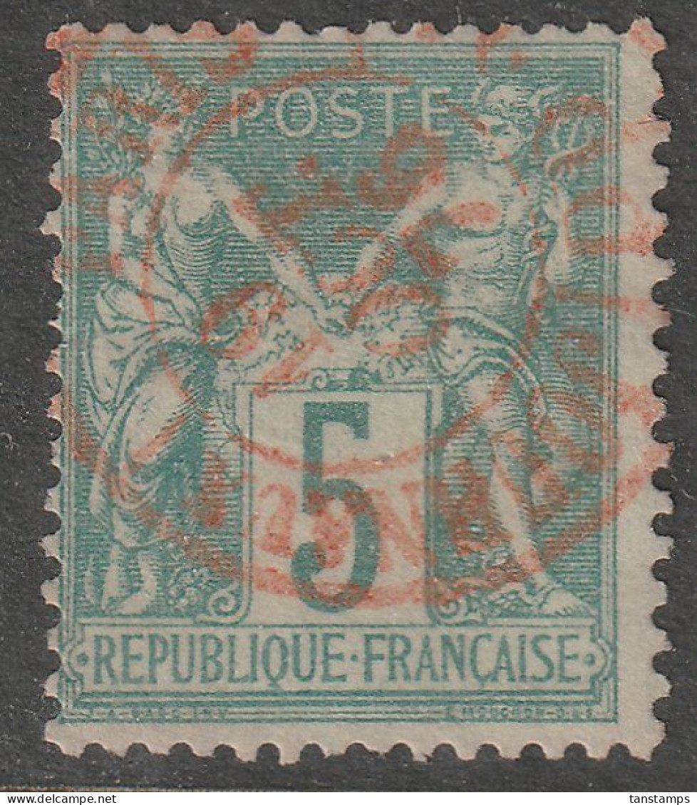 France1876-78 5c Peace And Commerce Type I - Sage