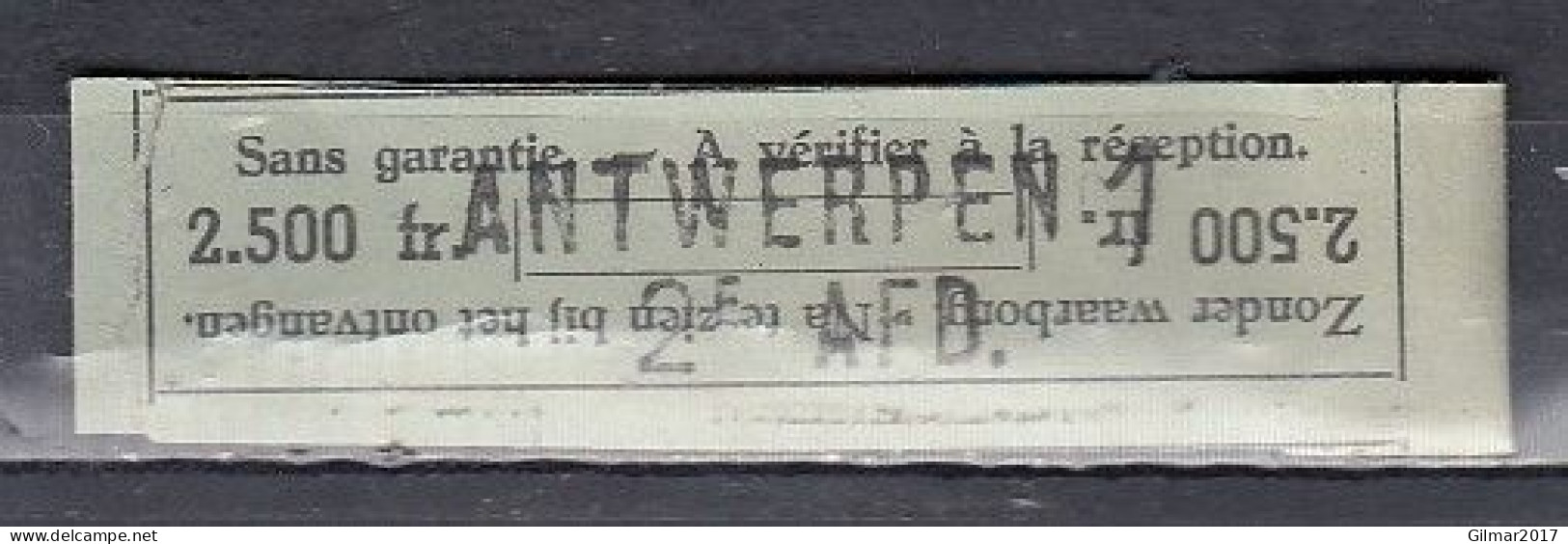 Fragment Met Langstempel Antwerpen 1 2E AFD - Lineari