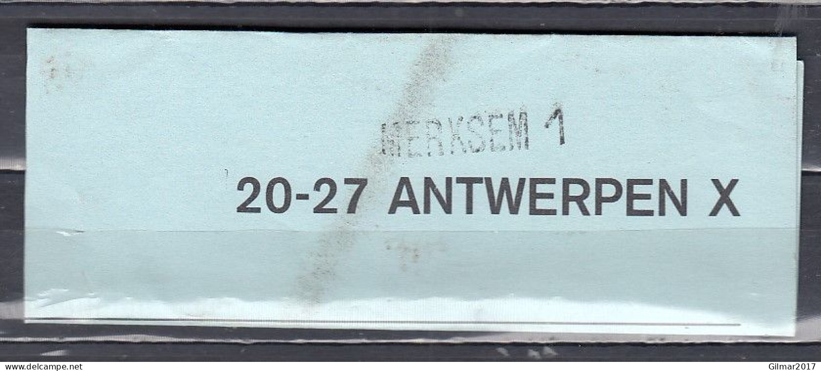Fragment Van 20-27 Antwerpen X Met Langstempel Merksem 1 - Griffes Linéaires