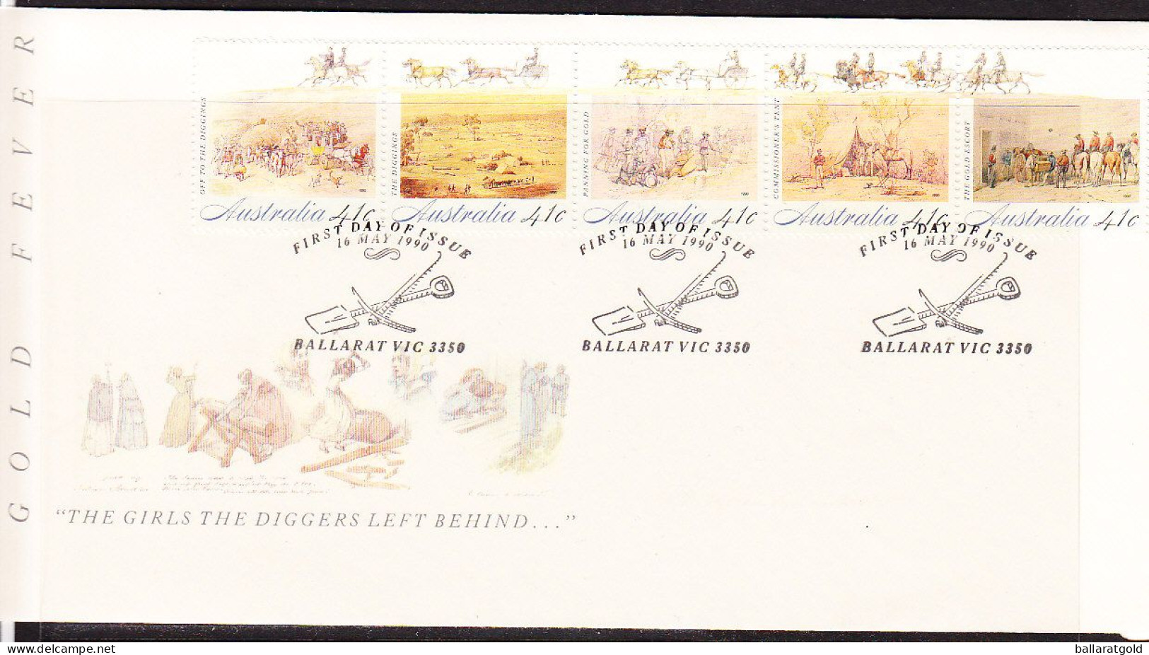 Australia 1990 Gold Fever APM22260 First Day Cover - Covers & Documents