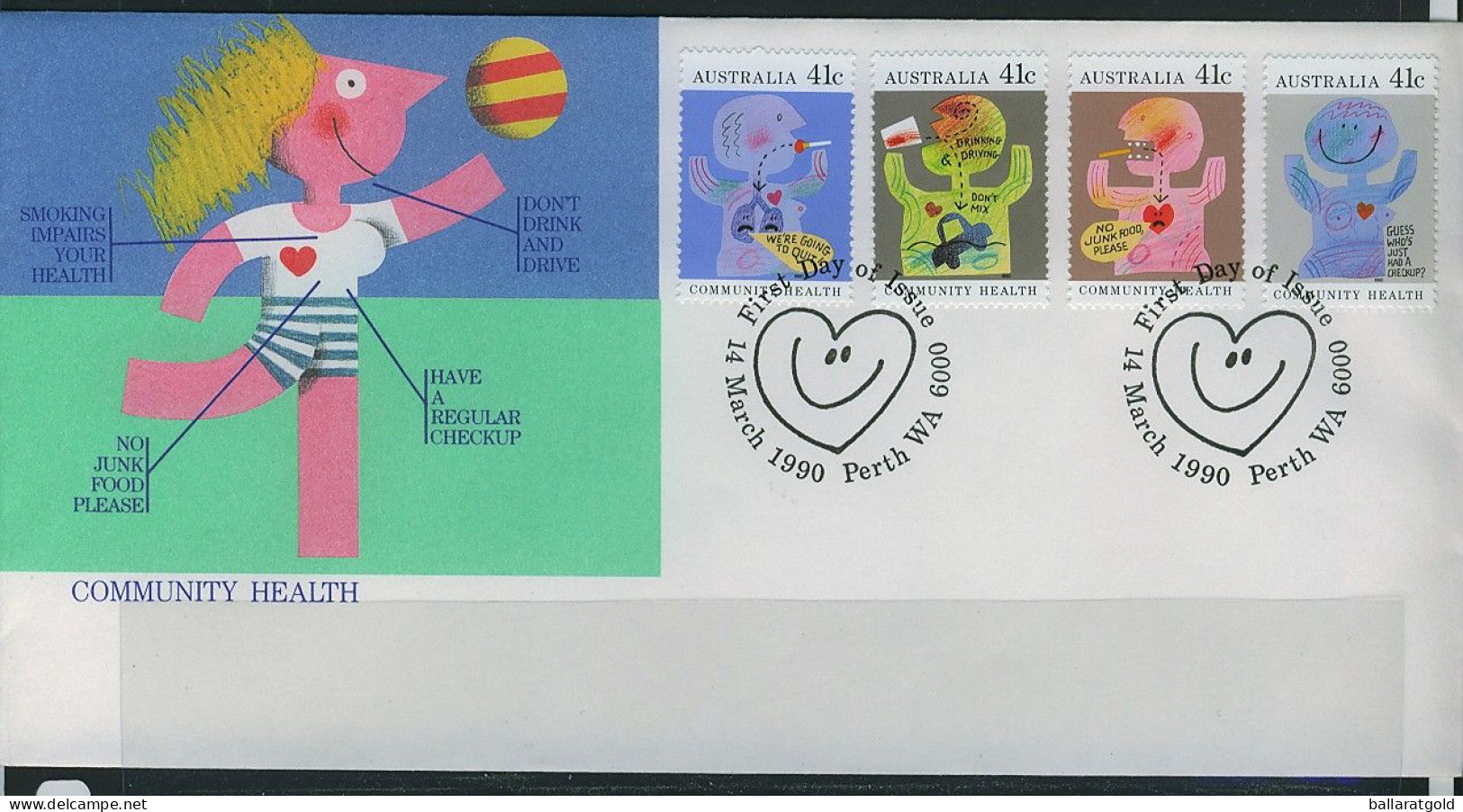 Australia 1990 Community Health APM22030 First Day Cover - Briefe U. Dokumente