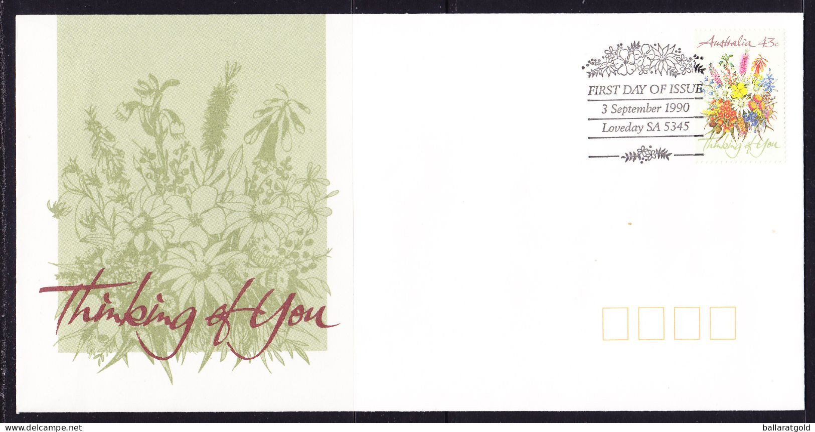 Australia 1990 Thinking Of You APM22630 First Day Cover - Brieven En Documenten