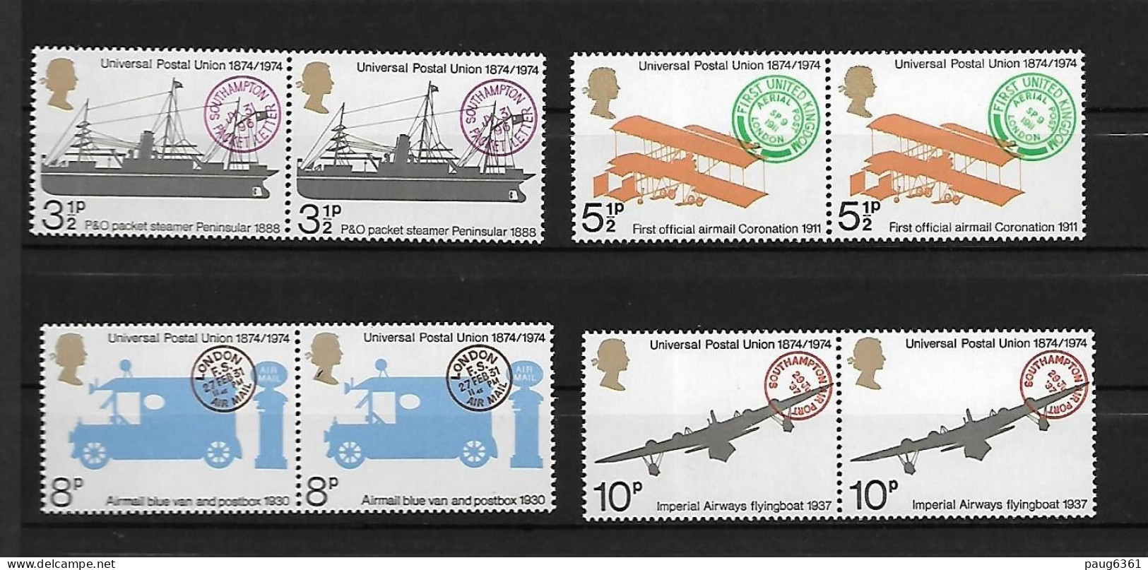 GRANDE-BRETAGNE 1974  PAIRE CENTENAIRE DE L'UPU YVERT  N°725/728 NEUF MNH** - Ungebraucht