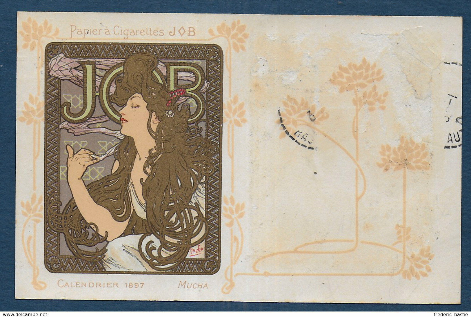 MUCHA - Papier à Cigarettes JOB - Calendrier 1897 - Mucha, Alphonse