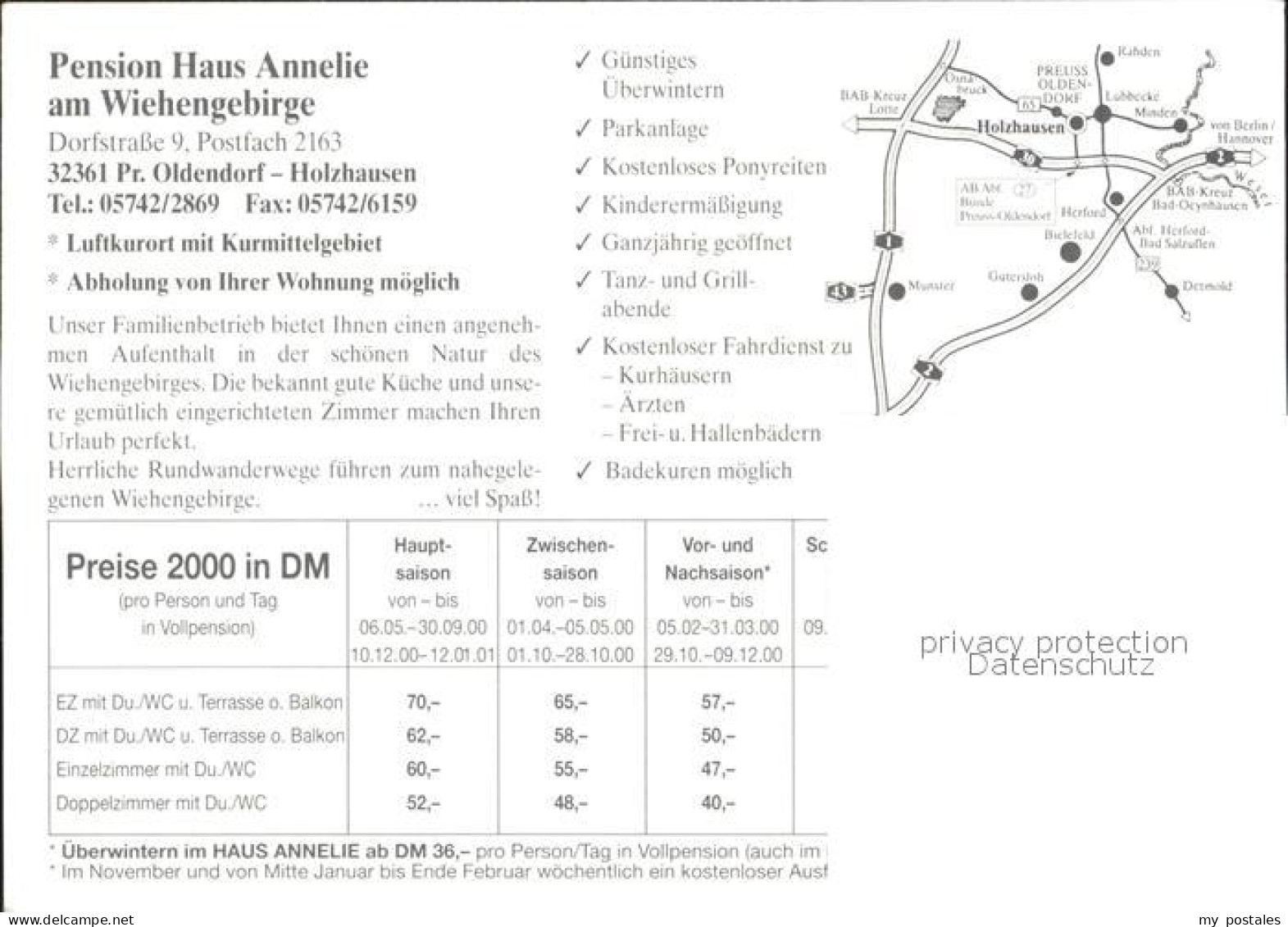 72297388 Holzhausen Luebbecke Pension Haus Annelie Am Wiehengebirge Ponyreiten P - Getmold