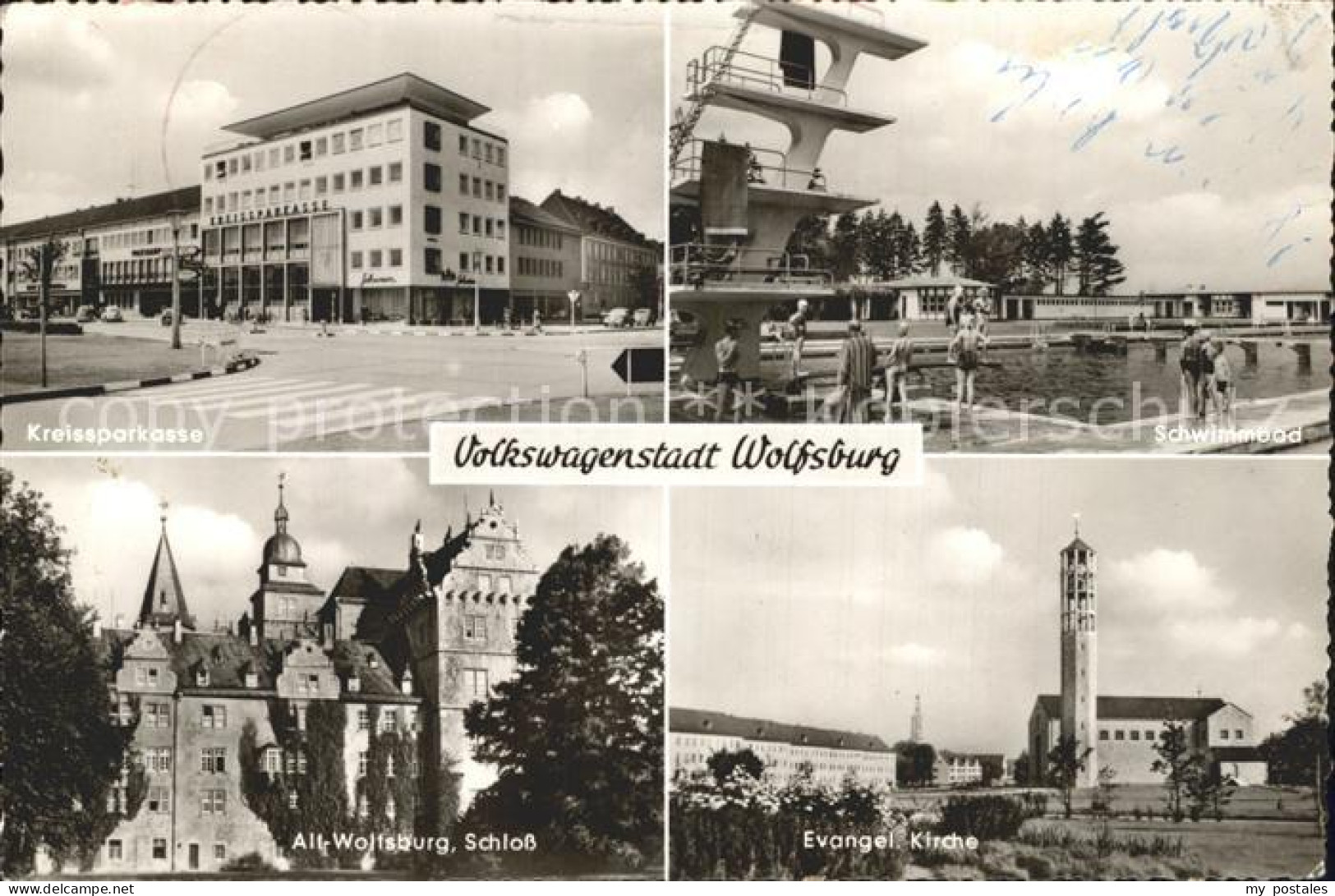 72296992 Wolfsburg Kreissparkasse Schwimmbad Schloss Ev Kirche Wolfsburg - Wolfsburg