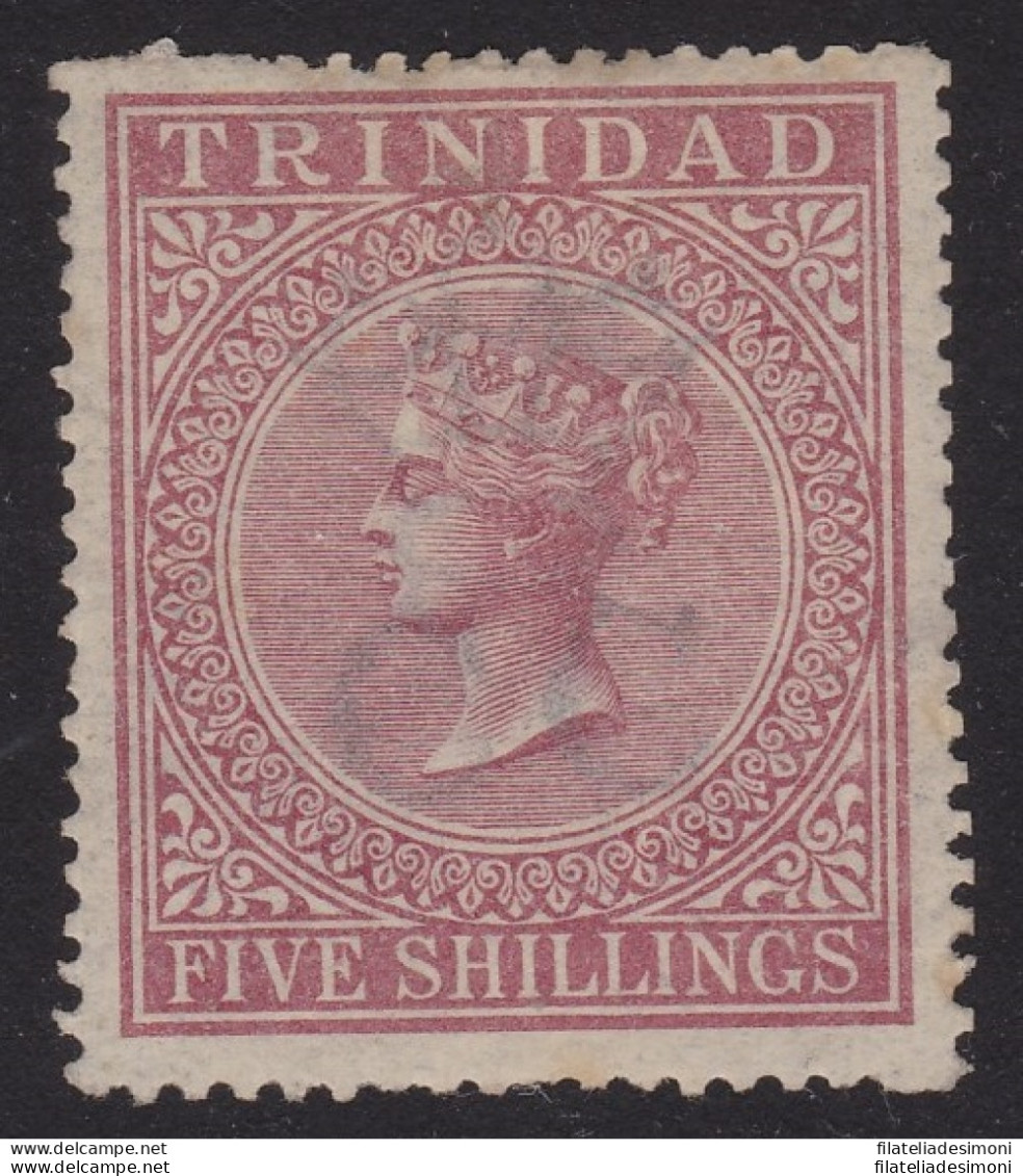 1869 TRINIDAD, SG 87 5s. Rose-lake MLH - Sonstige & Ohne Zuordnung