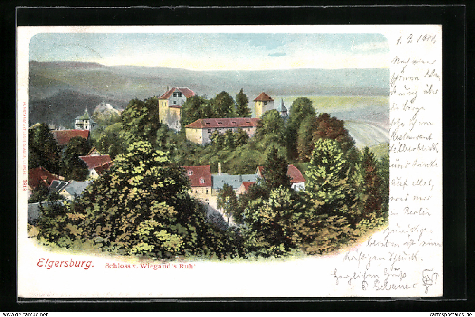 AK Elgersburg, Schloss Von Wiegand`s Ruh Aus Gesehen  - Elgersburg