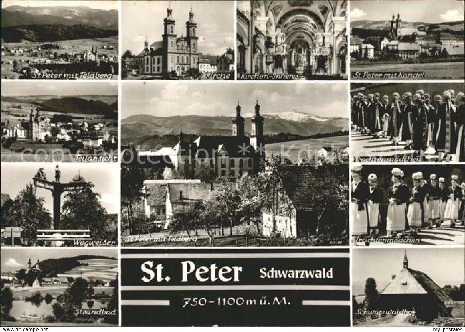 72296251 St Peter Schwarzwald Trachten Kirche Feoldberg Wegweiser Strandbad  St. - St. Peter