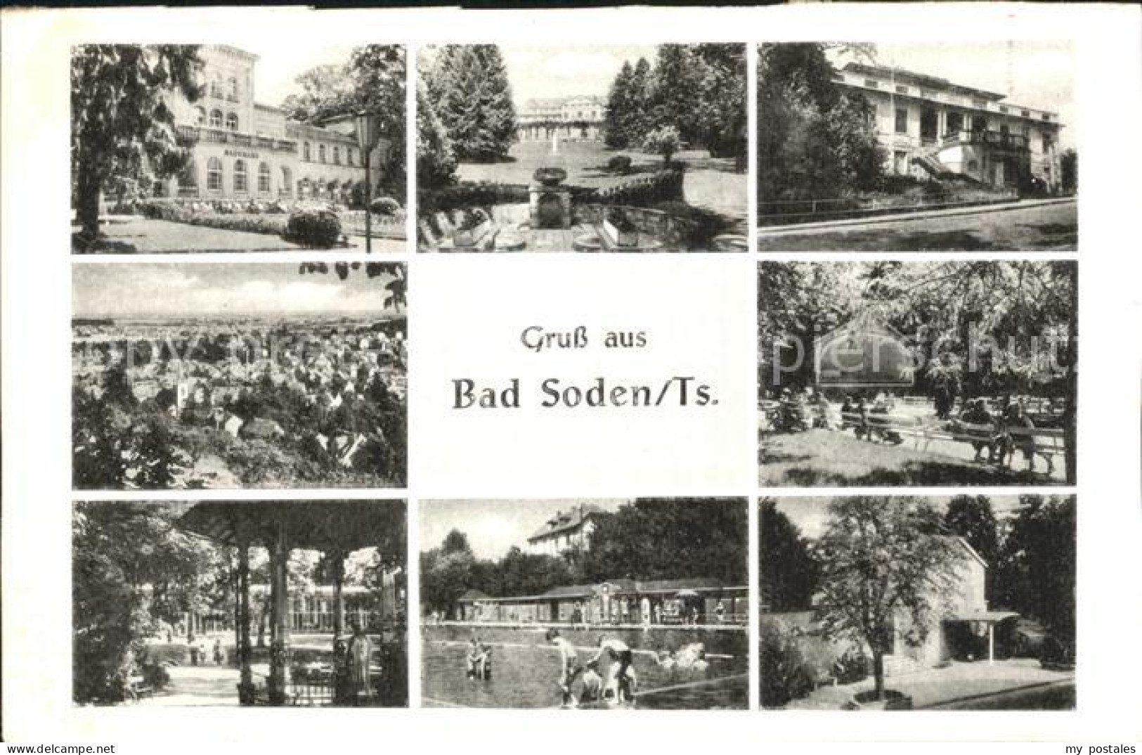 72295581 Bad Soden Taunus Teilansichten Kurort Park Schwimmbad Badehaus Kurhaus  - Bad Soden