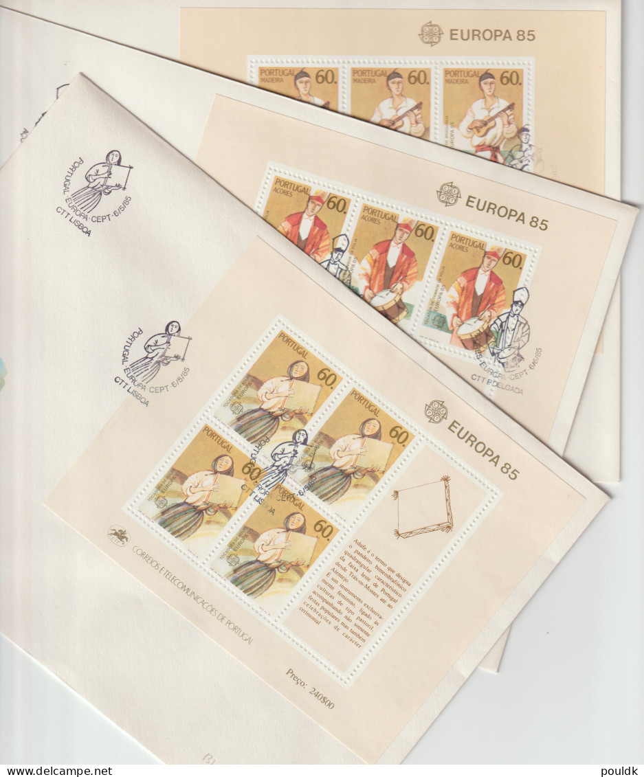 Portugal - Ten FDC Franked W/Souvenir Sheets. Postal Weight Approx. 0,19 Kg. Please Read Sales Conditions Under - FDC