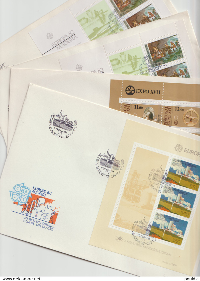 Portugal - Ten FDC Franked W/Souvenir Sheets. Postal Weight Approx. 0,19 Kg. Please Read Sales Conditions Under - FDC