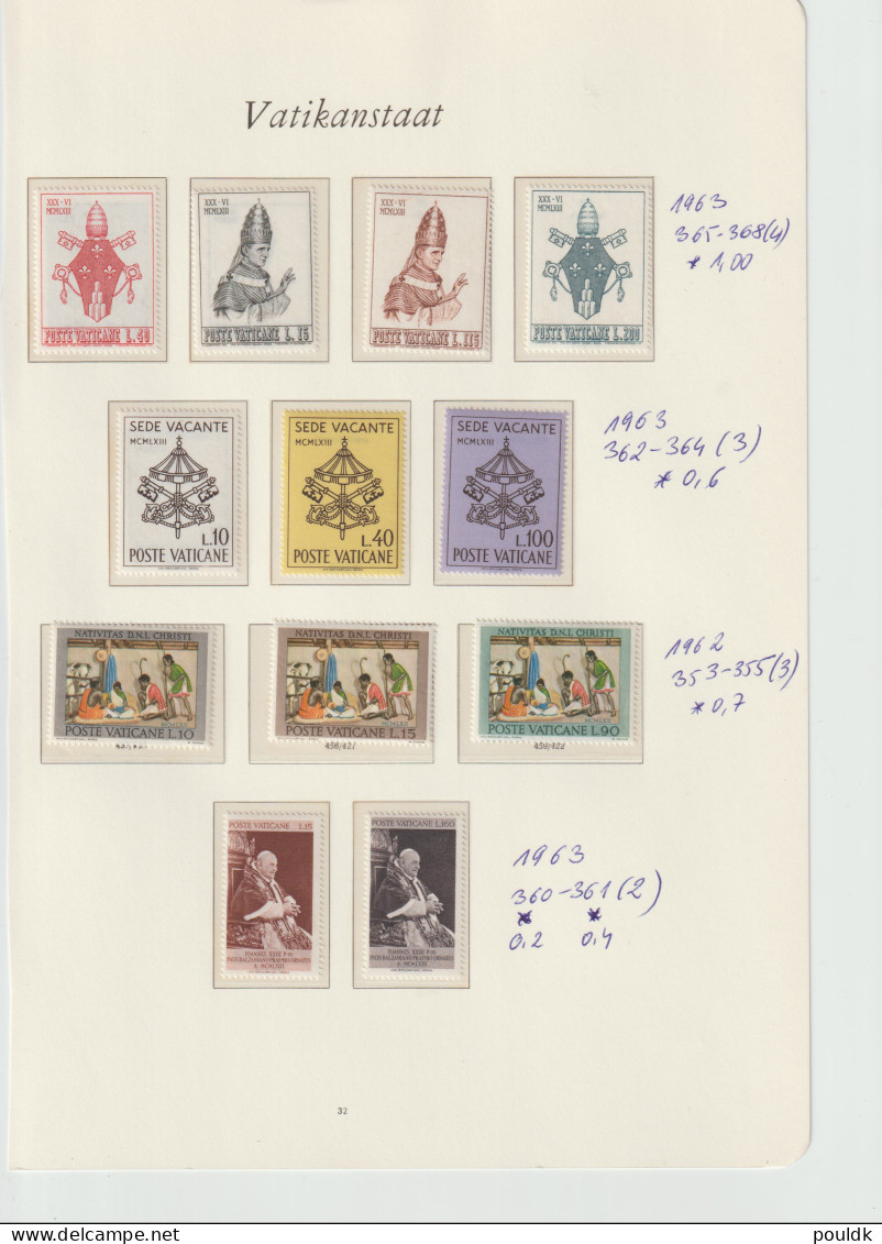 Vatican - Seven Pages W/MNH/** Stamps. Postal Weight Approx. 0,19 Kg. Please Read Sales Conditions Under Image Of Lot - Verzamelingen