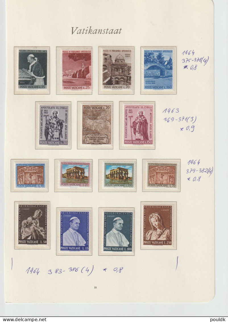 Vatican - Seven Pages W/MNH/** Stamps. Postal Weight Approx. 0,19 Kg. Please Read Sales Conditions Under Image Of Lot - Verzamelingen