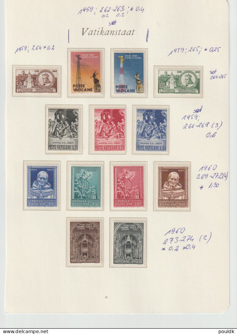 Vatican - seven pages w/MNH/** stamps. Postal Weight Approx. 0,19 kg. Please read Sales Conditions under Image of Lot