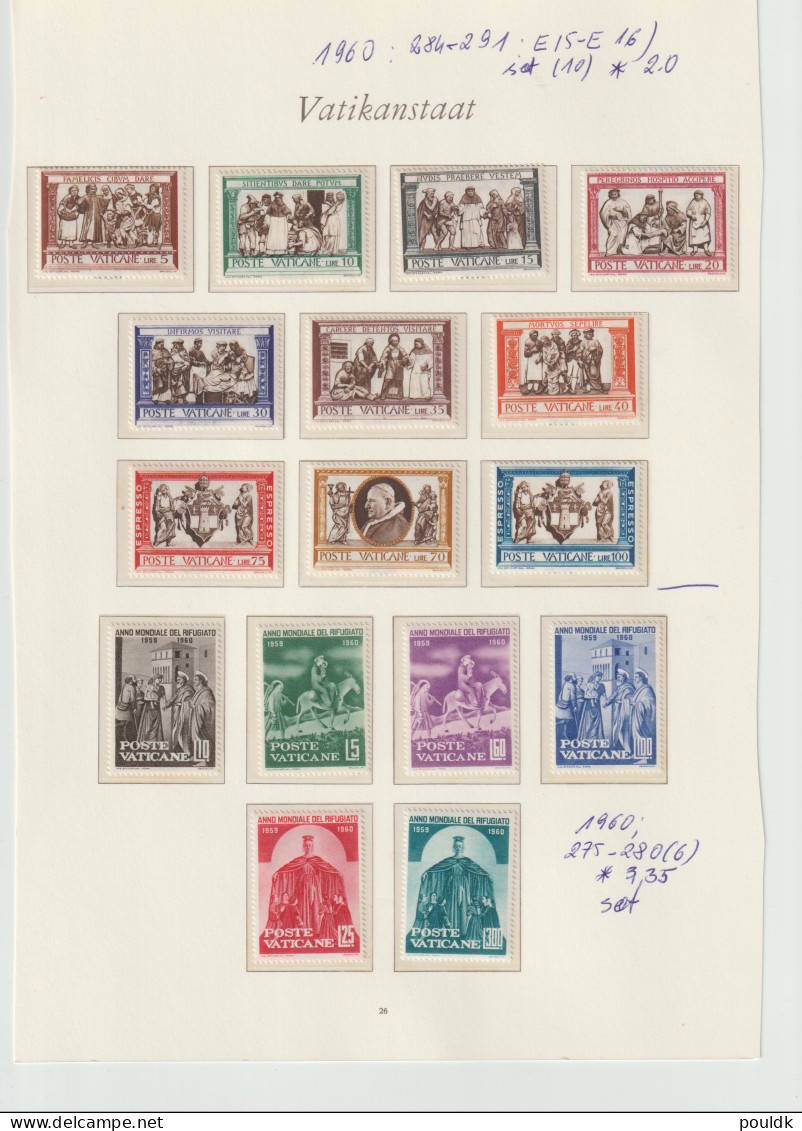 Vatican - seven pages w/MNH/** stamps. Postal Weight Approx. 0,19 kg. Please read Sales Conditions under Image of Lot
