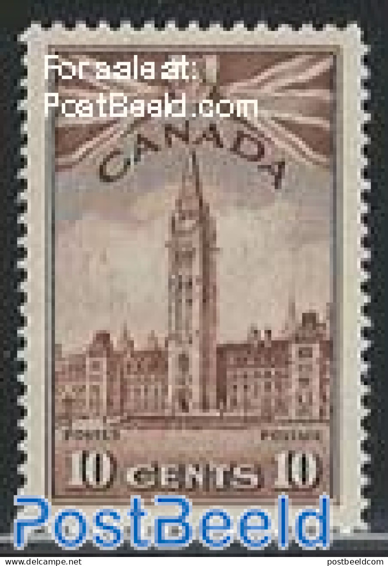 Canada 1942 10c, Stamp Out Of Set, Mint NH, Art - Architecture - Unused Stamps
