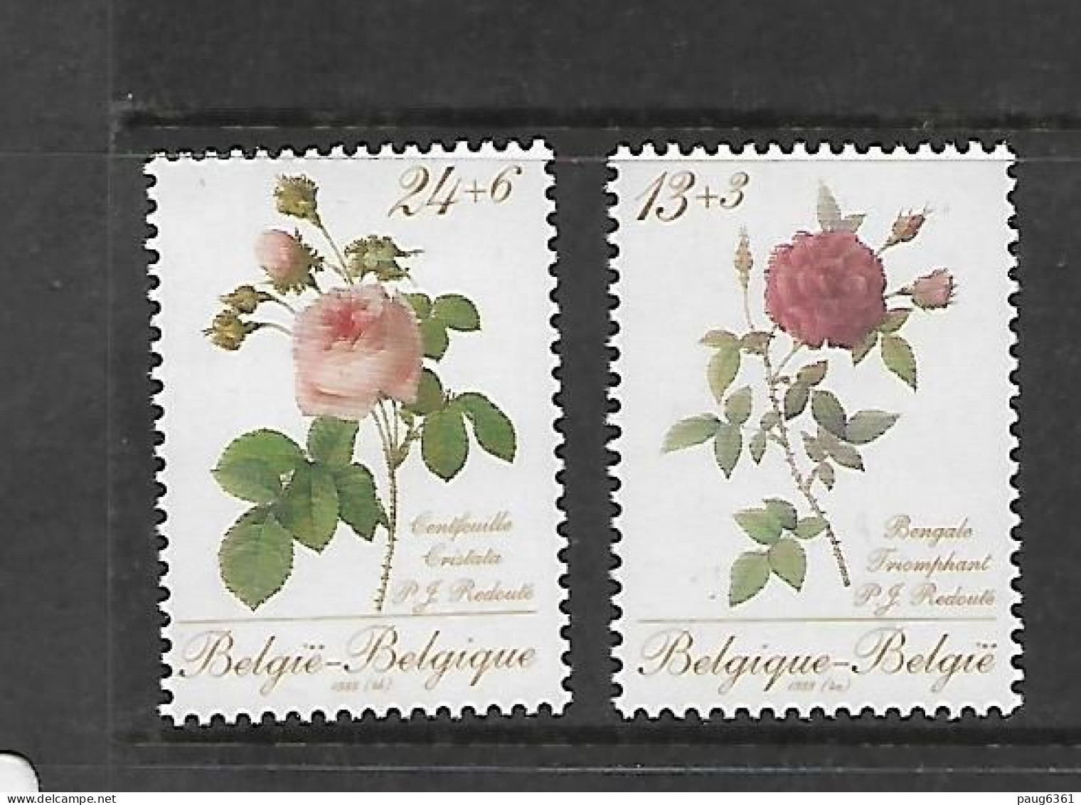 BELGIQUE 1988 ROSES YVERT  N°2280/2281 NEUF MNH** - Rosen