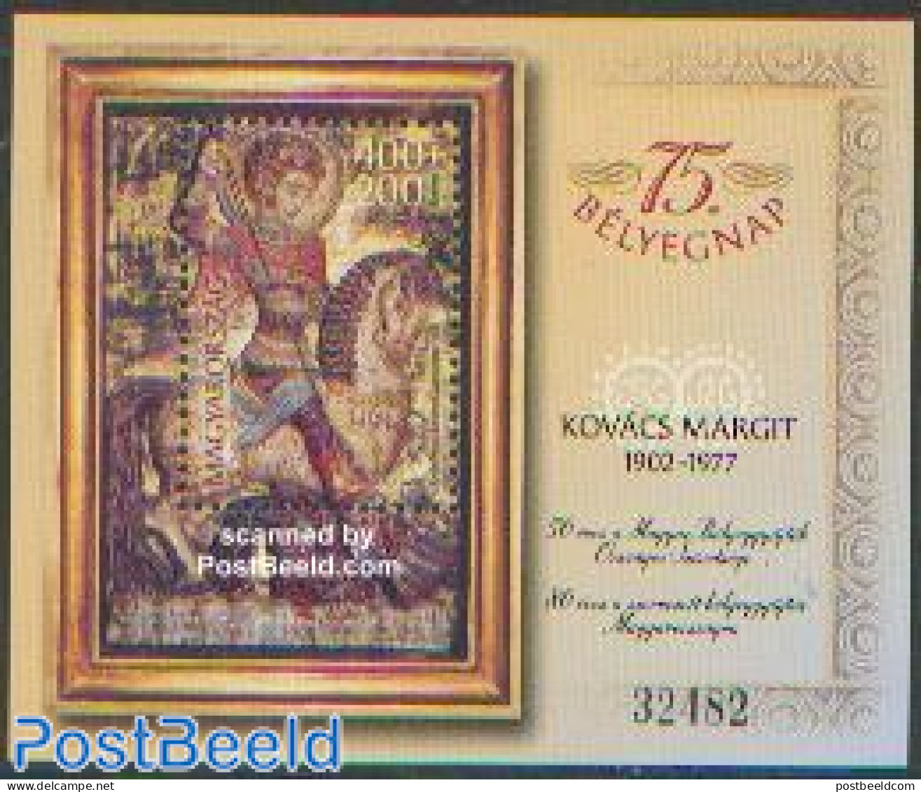 Hungary 2002 Stamp Day S/s, Mint NH, Nature - Horses - Stamp Day - Art - Paintings - Ungebraucht