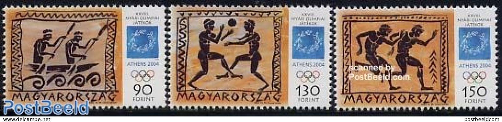 Hungary 2004 Olympic Games 3v, Mint NH, Sport - Kayaks & Rowing - Olympic Games - Nuevos