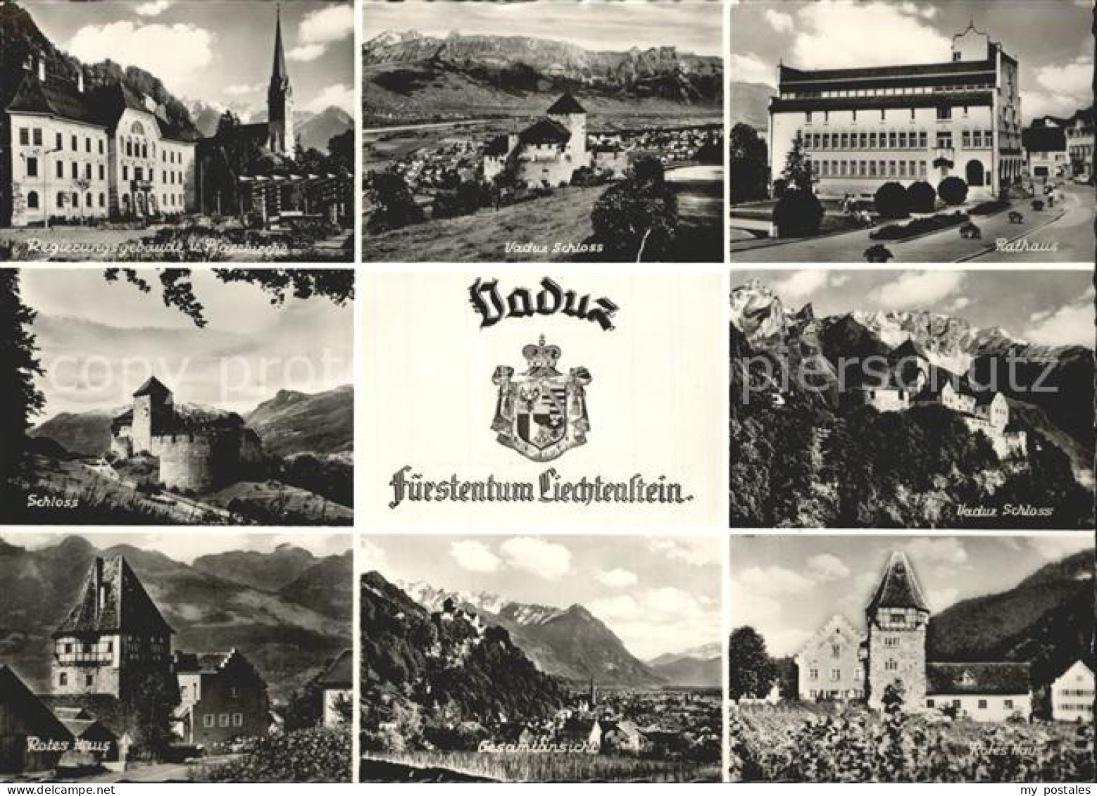 72293249 Vaduz Schloss Rathaus Rotes Haus  Vaduz - Liechtenstein