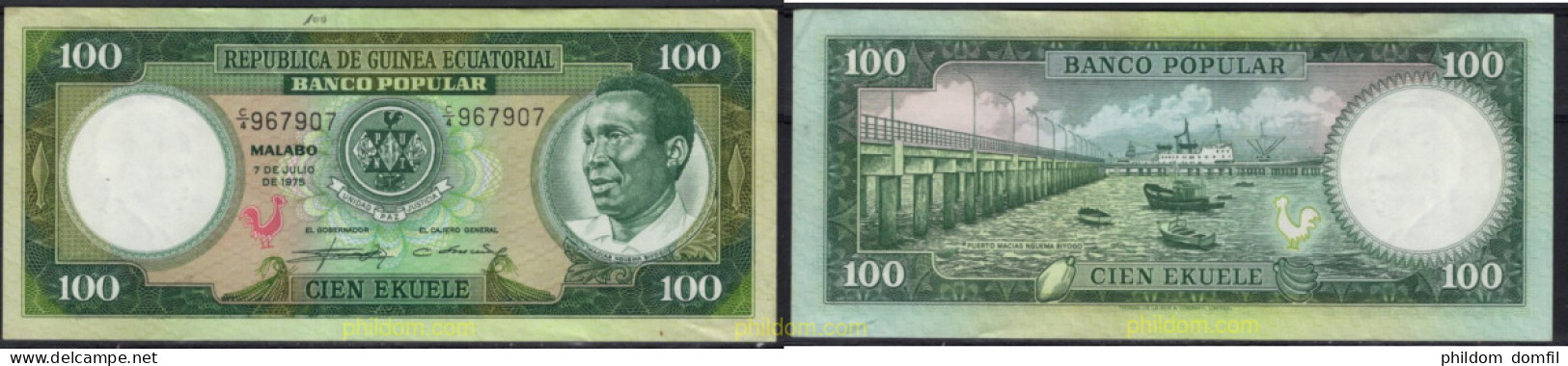 8411 GUINEA ECUATORIAL 1975 GUINEA ECUATORIAL 100 EKUELE 1975 - Guinea Equatoriale