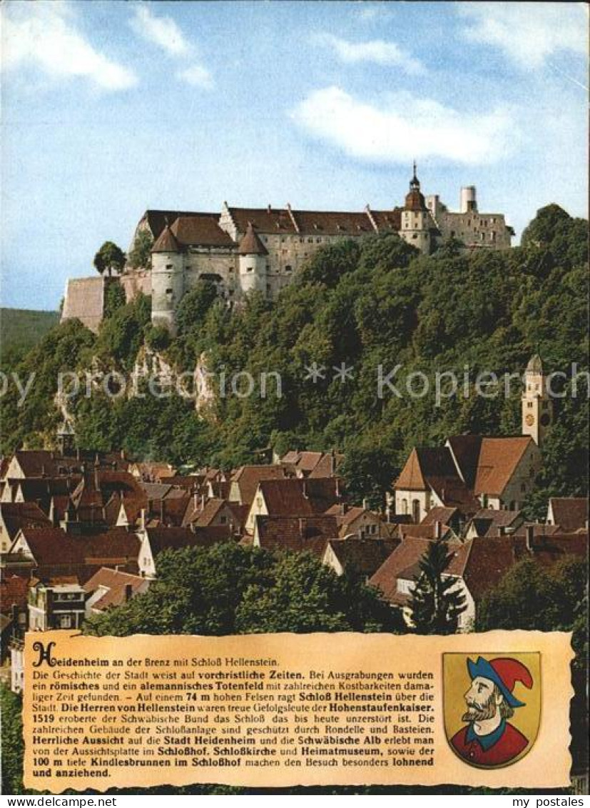 72292968 Heidenheim Brenz Mit Schloss Hellenstein Heidenheim - Heidenheim