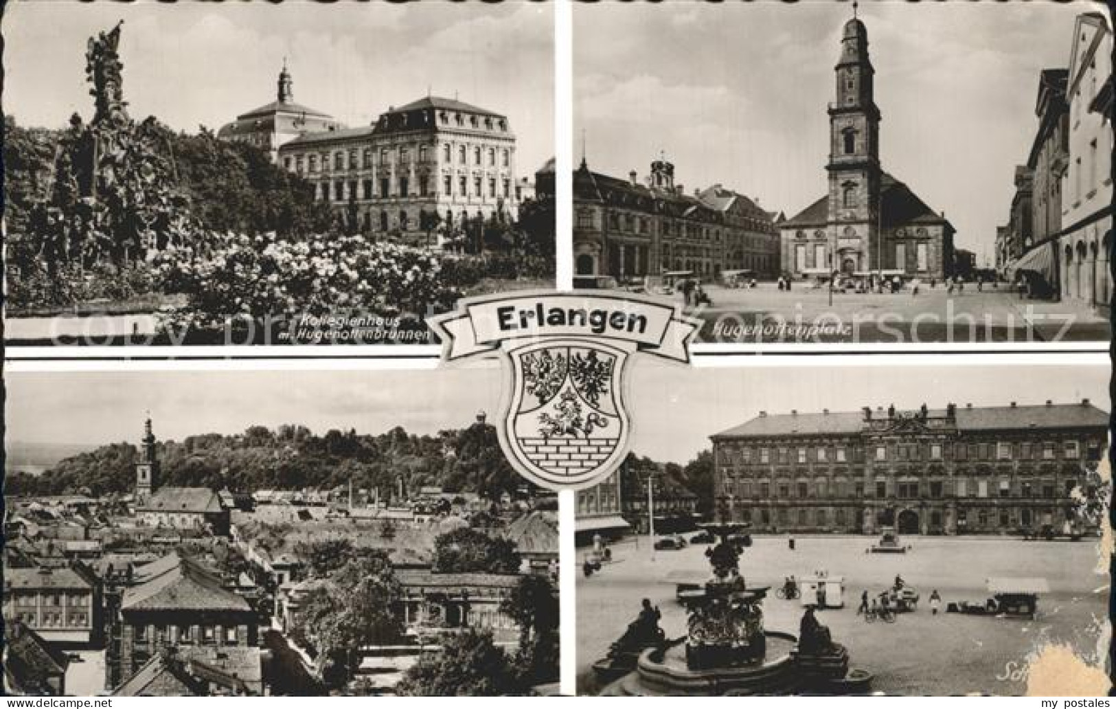 72291857 Erlangen Kollegienhaus Hugenottenbrunnen Hugenottenplatz Kirche Schloss - Erlangen