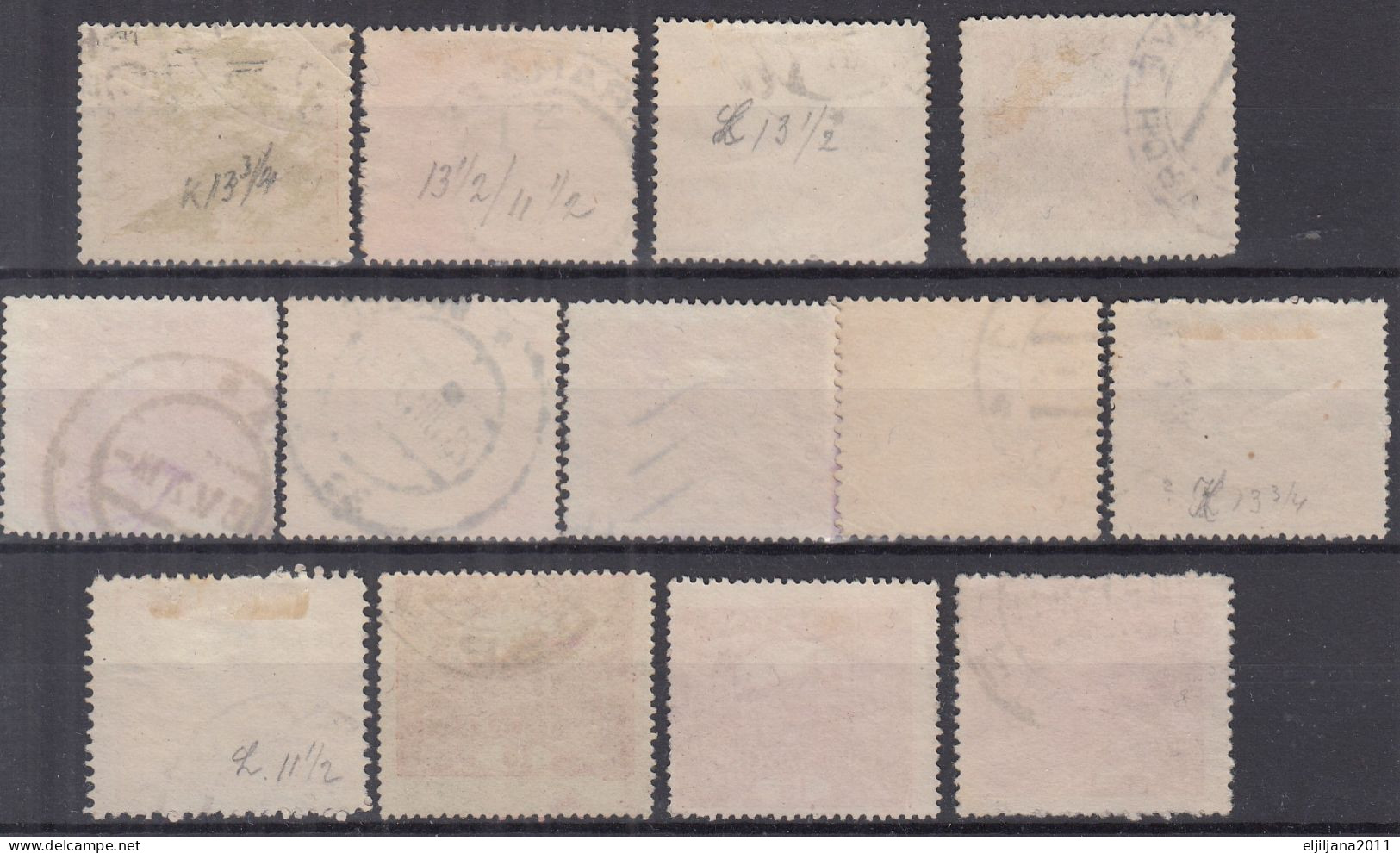 ⁕ Czechoslovakia 1919/20 ⁕ Hradcany 15 H. Mi.26 ⁕ 13v Used / Shades / Different Perf. - Used Stamps