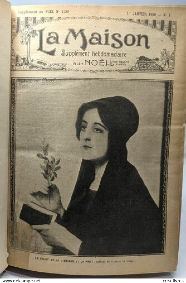 La Maison Supplément Au Noël (revue Hebdomadaire) Année 1920 Du N°1280/1 (1 Janvier 1920) Au 1332/53 (30 Décembre 1920) - Non Classés